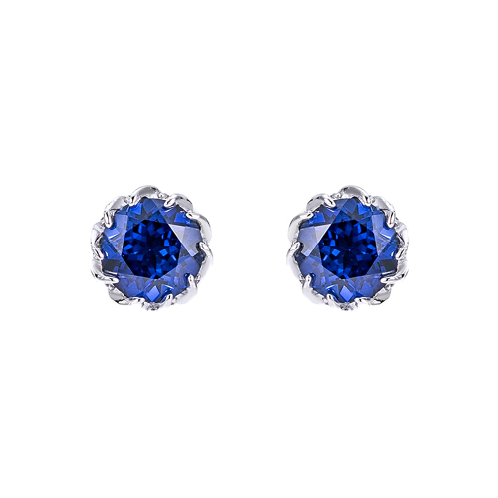 The Midnight Lotus Stud Earrings