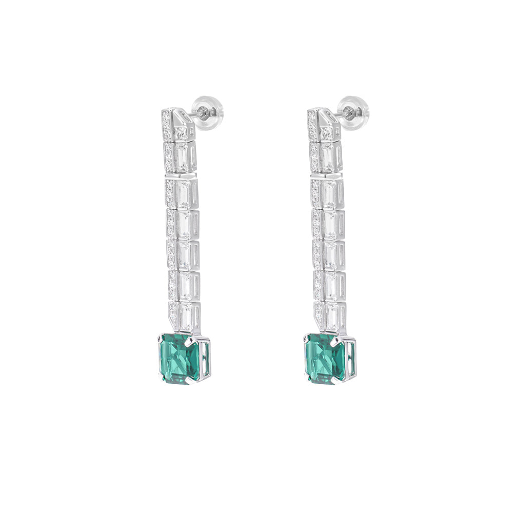 The Linear Emerald Earrings